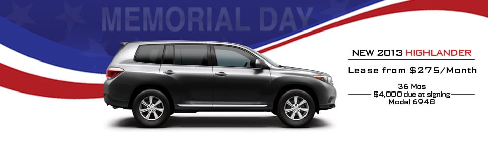 Memorial Day Highlander Lease