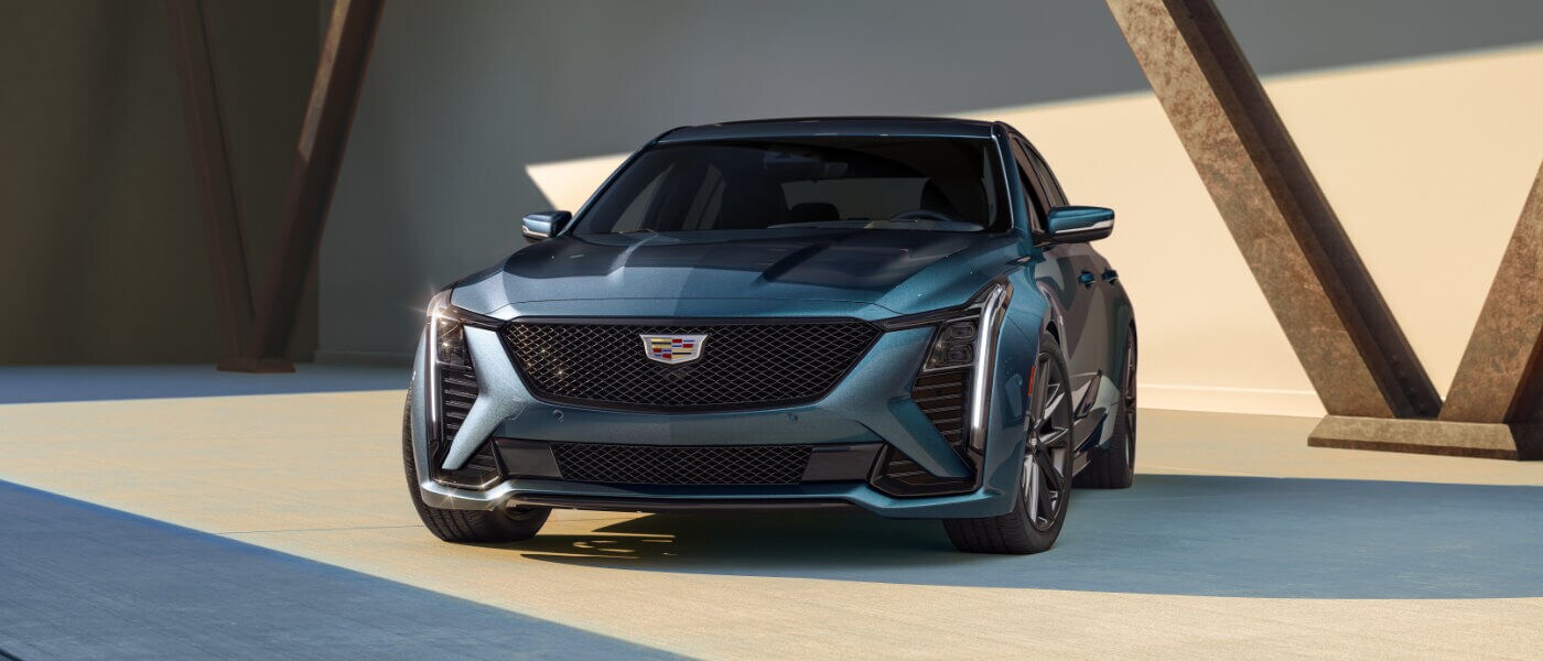 2026 Cadillac CT5 Exterior In Front Of Concrete Building