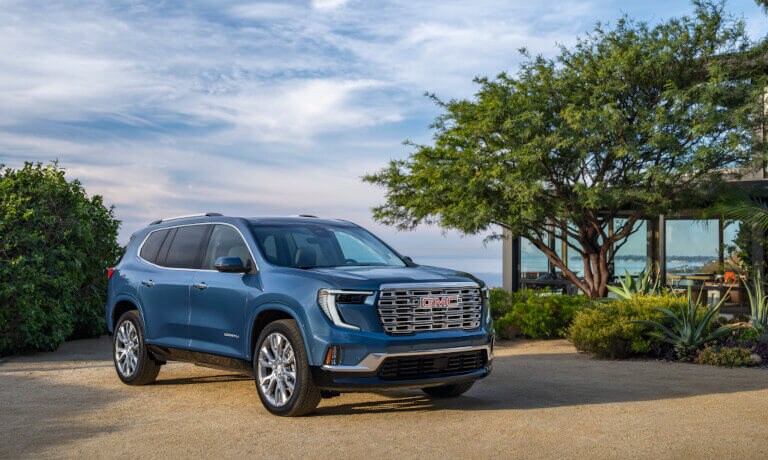 2025 GMC Acadia Exterior Parked By Glass Seaside House