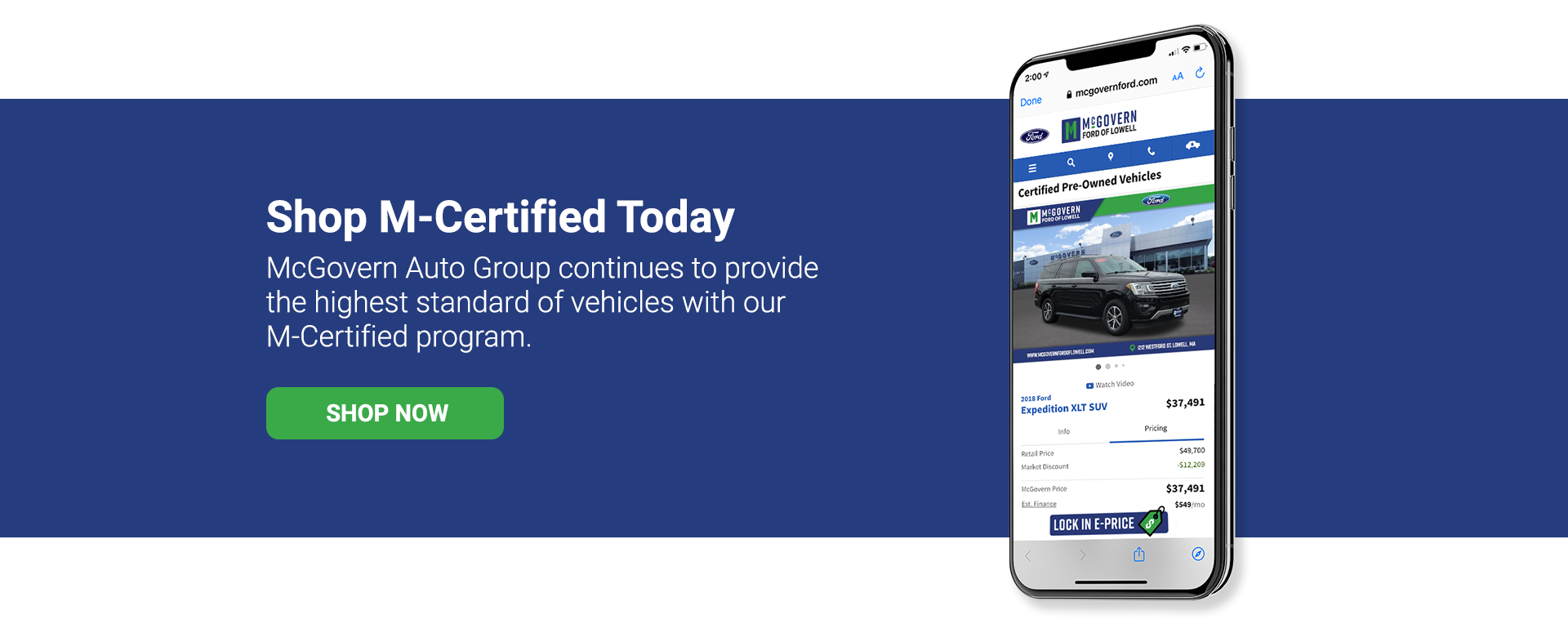 McGovern Certified Vehicles