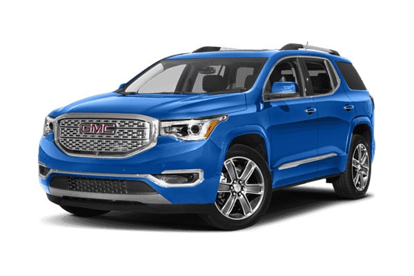 red 2018 acadia drivers side view