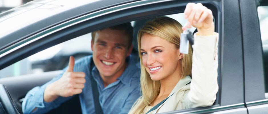 Woman with Car keys