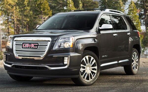 2016 Black GMC Terrain GMC Terrain in the woods