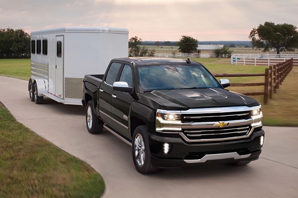 2018 Chevy Silverado Hauling a trailer