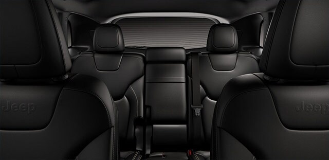 Black leather Cherokee Rear Seating