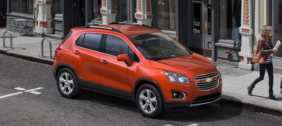 Orange Curb side Chevy Trax