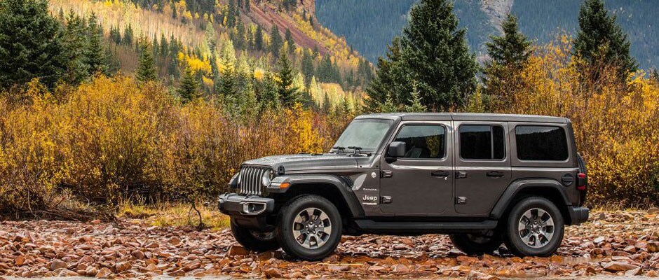 2019 Jeep Wrangler in the fall