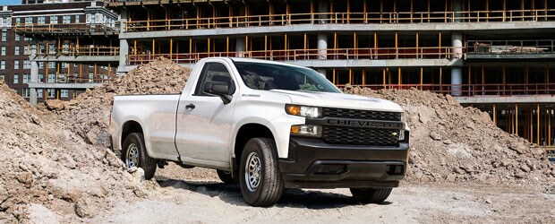 2019 Silverado Work Truck on a Construction site