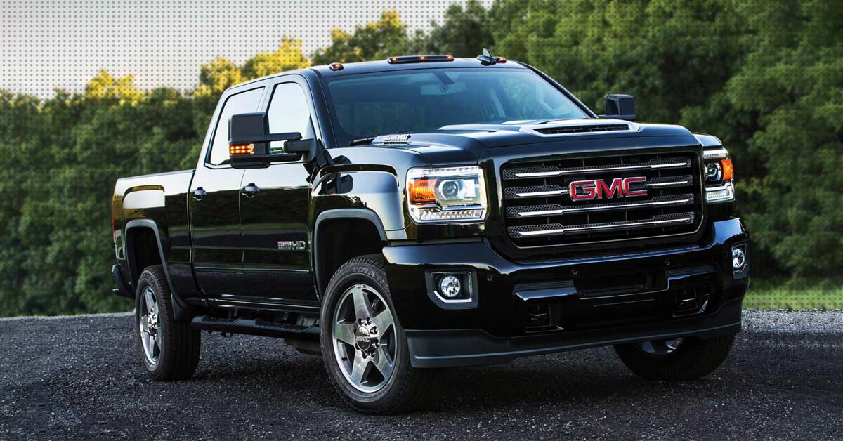 2019 Blac GMC Sierra 2500HD parked on a gravel road