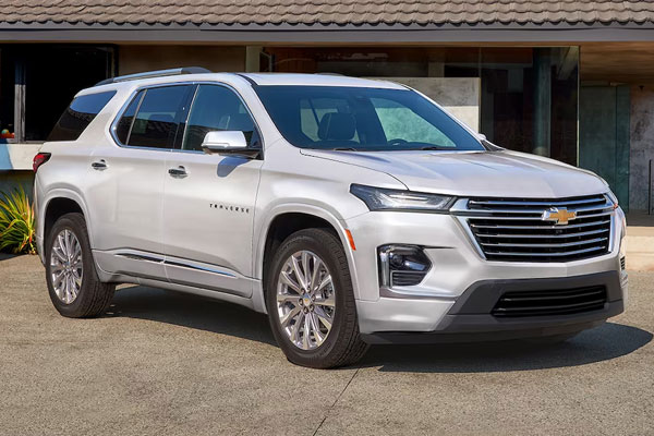New Chevy Traverse sitting in the driveway