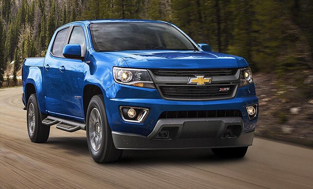 Blue Chevy Colorado Front Angle