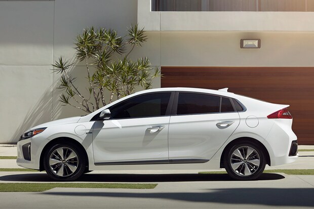 2019 Hyundai Ioniq - white side view