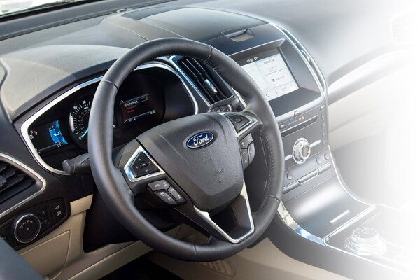 Ford's tech filled steering wheel and dashboard
