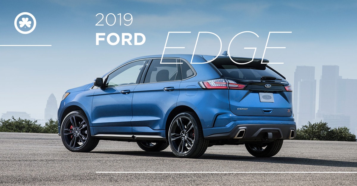 The redesigned 2019 Ford Edge 2019 Ford Edge ST in blue