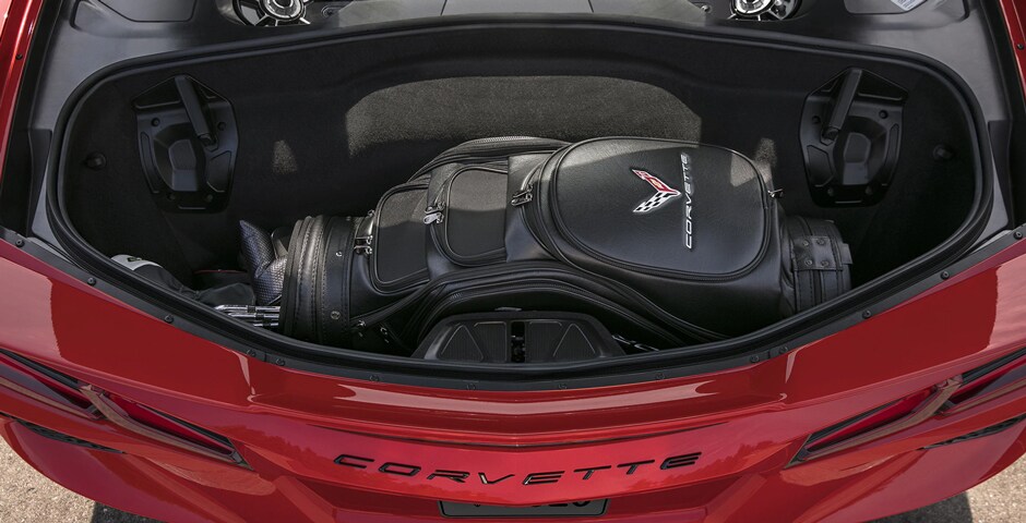 golf clubs in corvette trunk