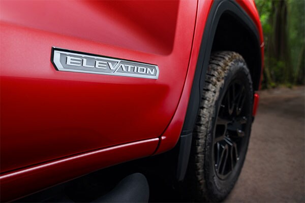 GMC Sierra 1500 elevation badging and armored tire wells