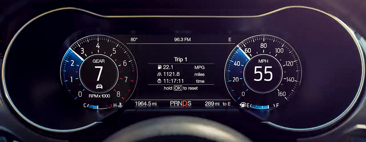 2019 Mustang 12 inch digital cluster with TrackApps