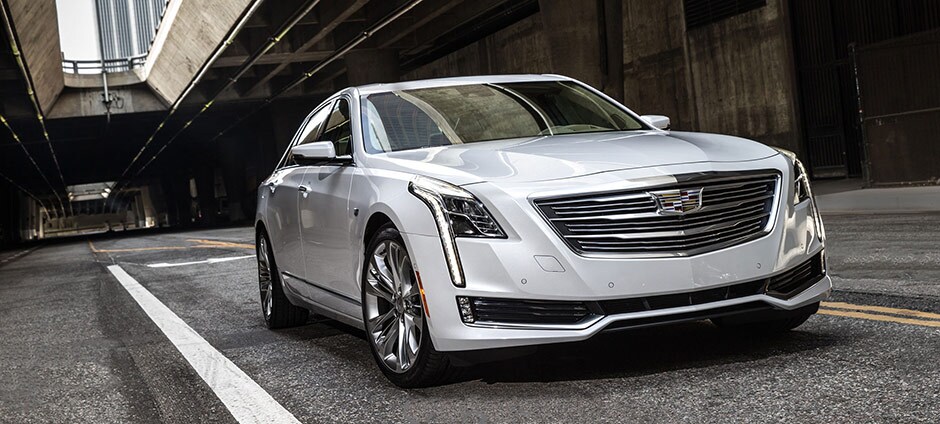 White Cadillac CT6 Front Angle