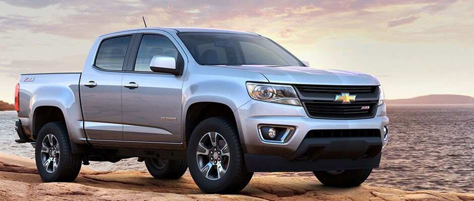 Chevy Colorado on a shore