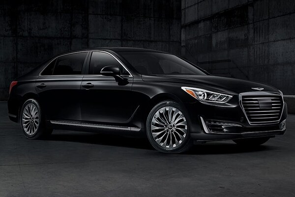 2019 Black Genesis G90 parked