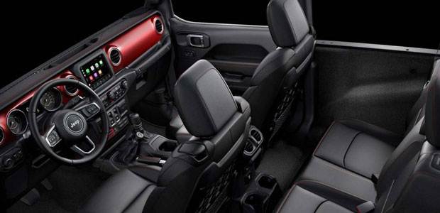Interior seating in the Wrangler