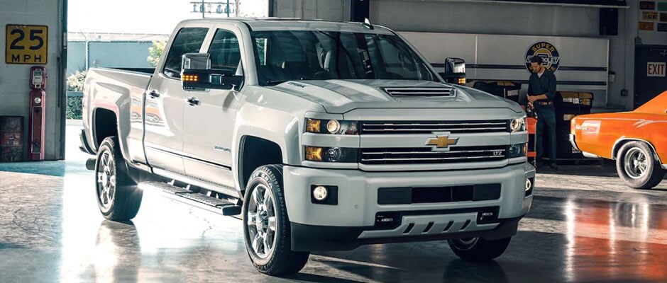White 2016 Chevy Silverado in Shop