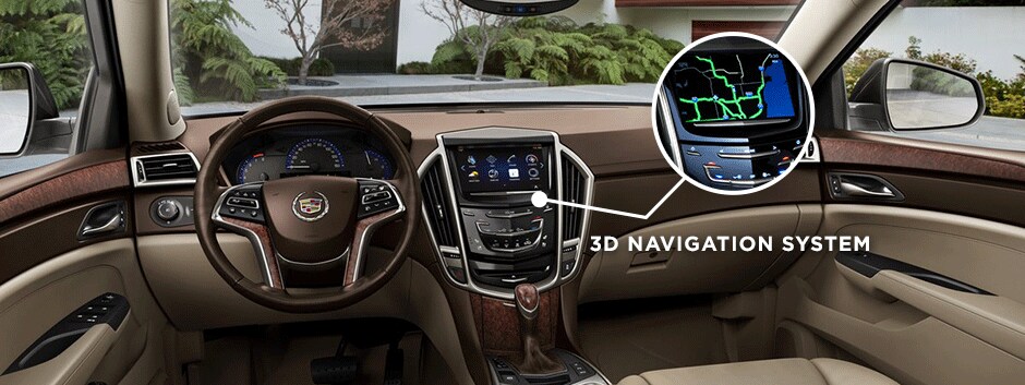 Cadillac SRX Tan Interior Dashboard View