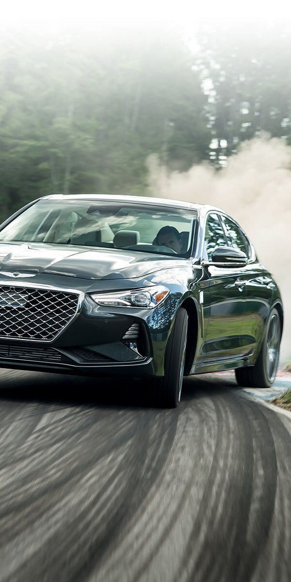 2019 Genesis G70 on the track