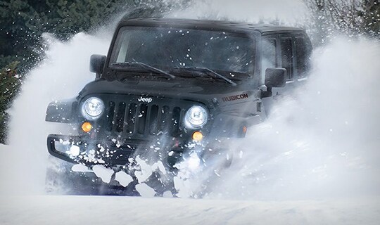 2017 Jeep Wrangler Unlimited Rubicon Blowing Through Snow