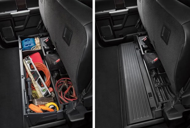 under seat storage in the F-250