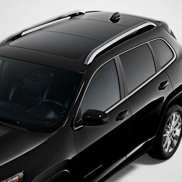 Roof rails on the Jeep Cherokee