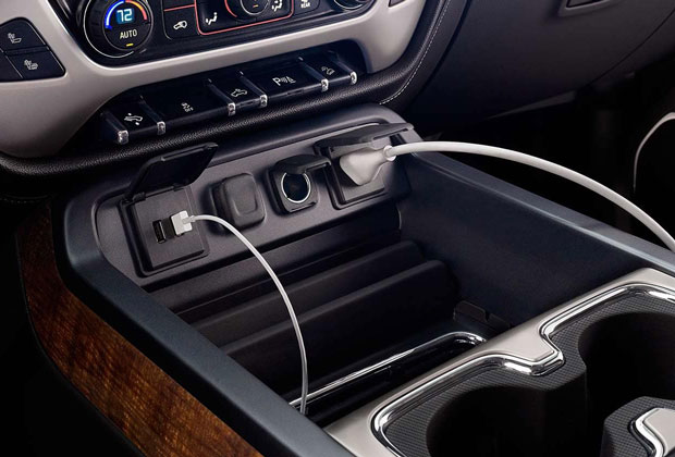 Outlets in the GMC Sierra