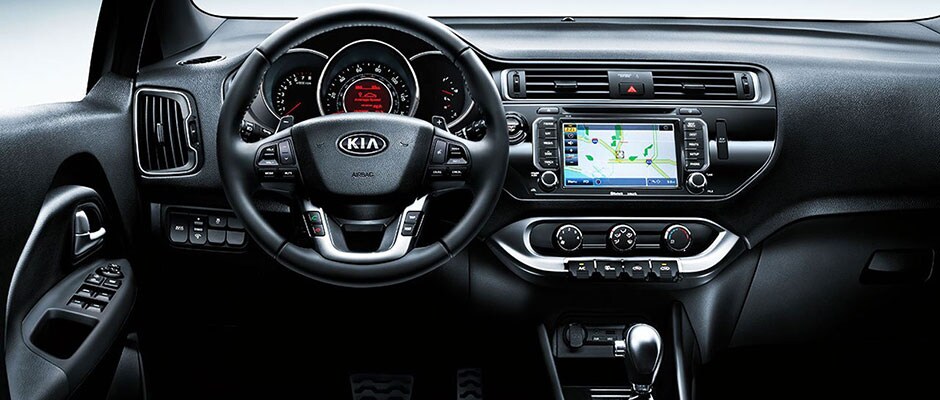 Front Dashboard of the Kia Rio