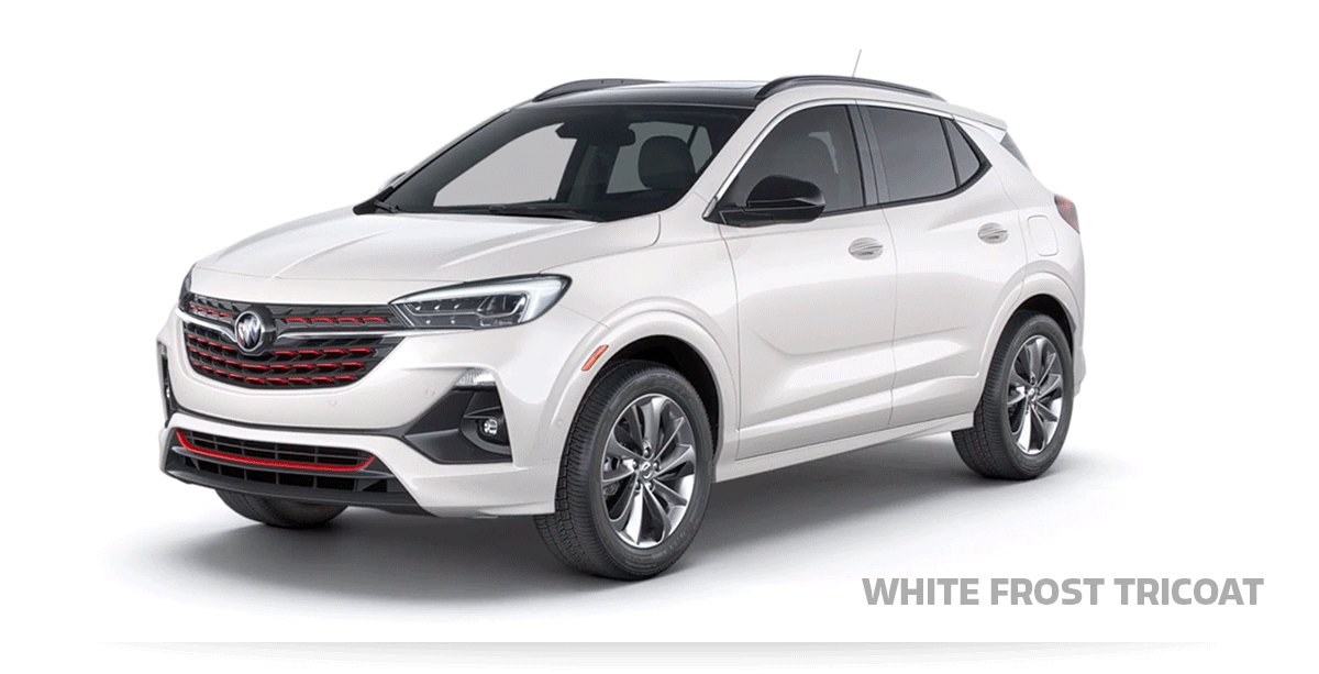 2020 Buick Encore GX Exterior White Frost Tricoat, Deep Azure Metallic, Burnished Bronze Metallic, Black Currant Metallic, Satin Steel Metallic, Ebony Twilight Metallic, Summit White, Dark Moon Blue Metallic, Chili Red Metallic