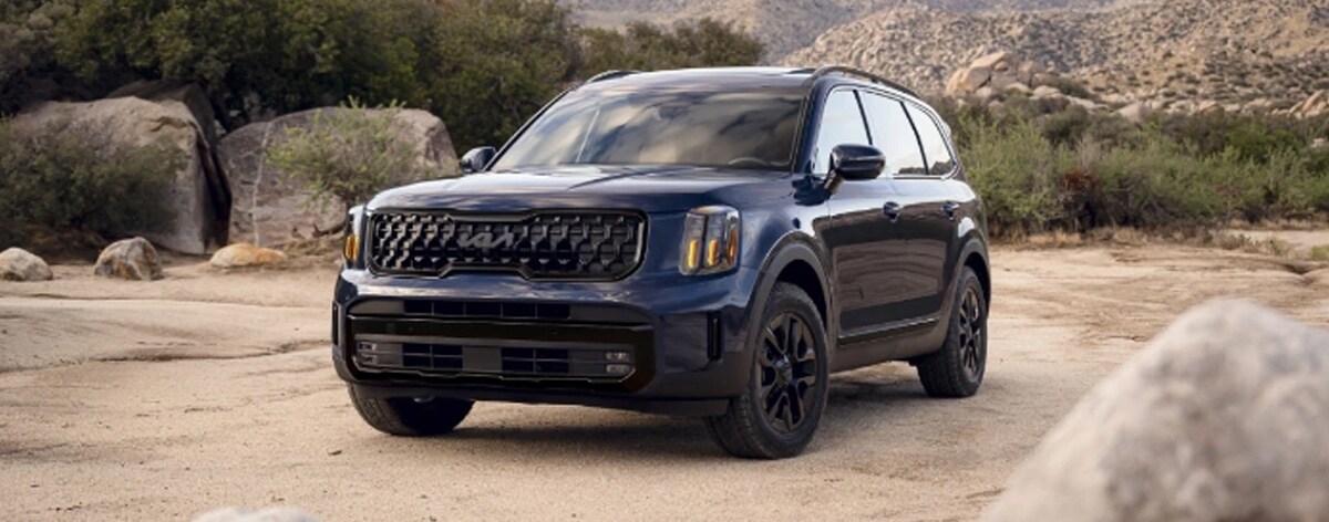 Kia Telluride parked in a desert area