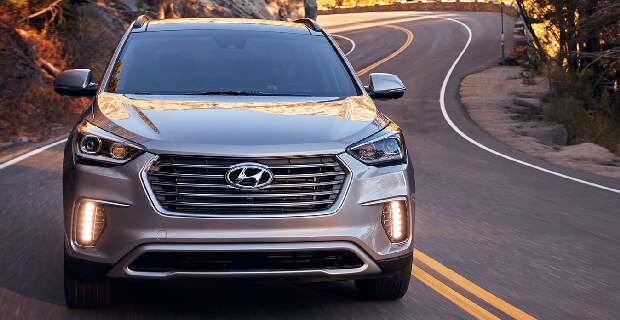 2019 Hyundai Santa Fe XL driving down a road