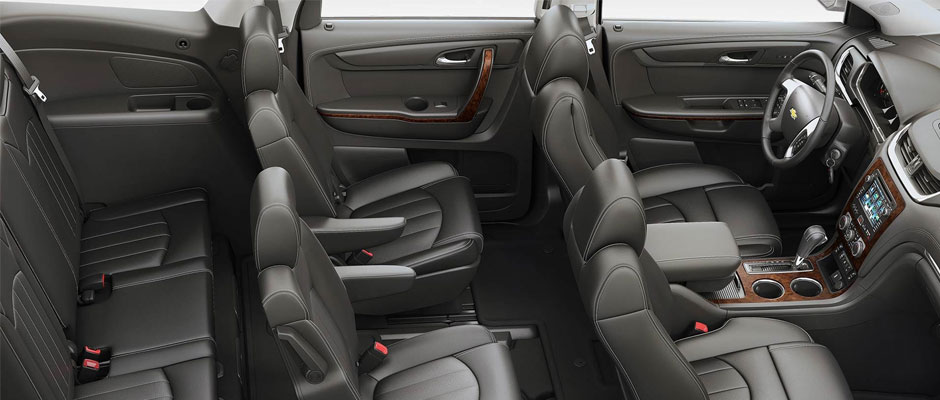 Three rows of seating in the Traverse