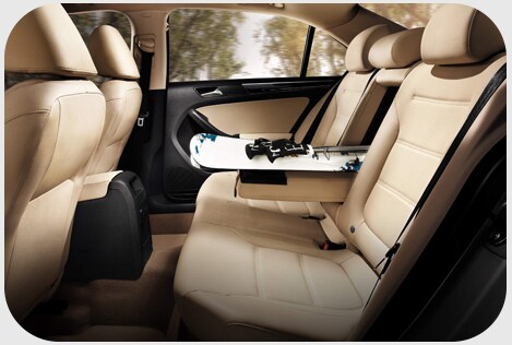 Back seat of the VW Jetta