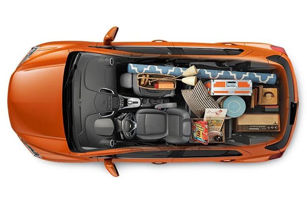 Bird's eye view of inside the Chevy Sonic