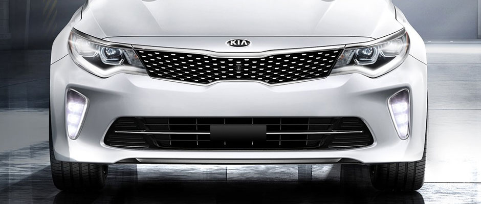White Kia Optima Grille
