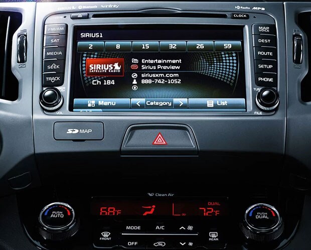 Touchscreen stereo in the Kia Sportage
