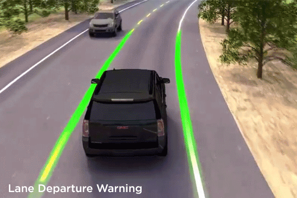 2019 GMC Sierra Available Safety Features (Forward Collision, Lane Departure Warning, Front and Rear Assist and Safety Alert Seat)