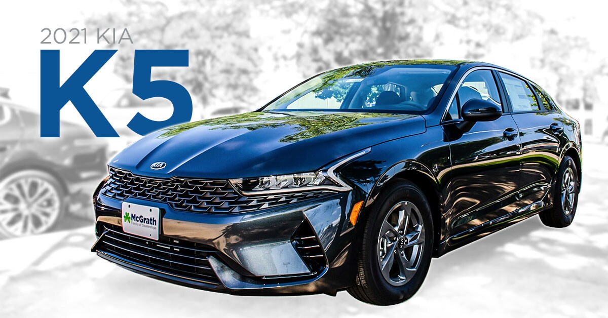 2021 Kia K5 parked in inventory lot