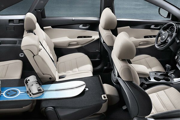 2019 kia sorento interior seating configuration