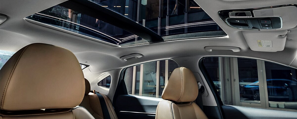 2020 Hyundai Sonata interior seating and sunroof