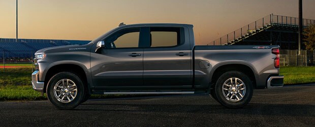 2019 Silverado LT on a football field