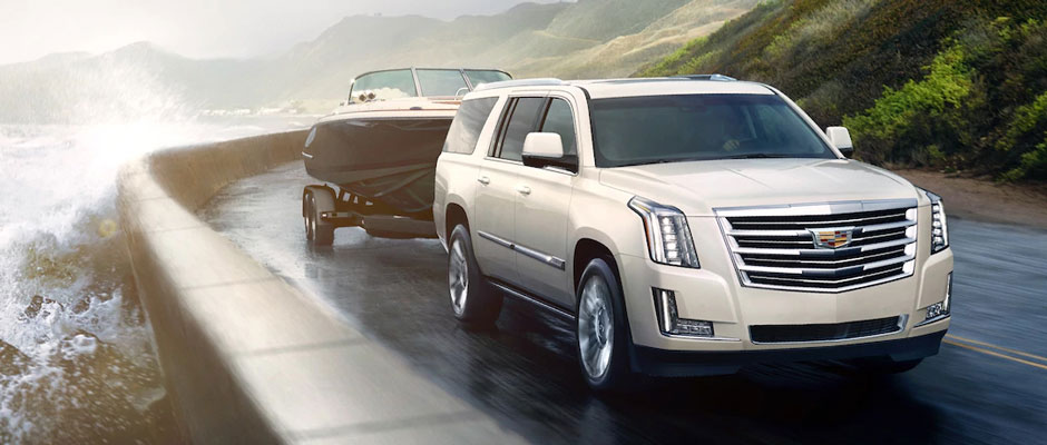 2018 Cadillac Escalade hauling a boat