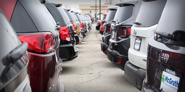Rows of cars