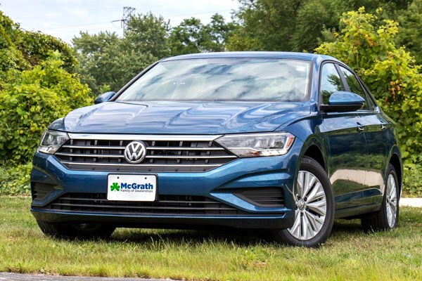 2019 Jetta parked in the grass