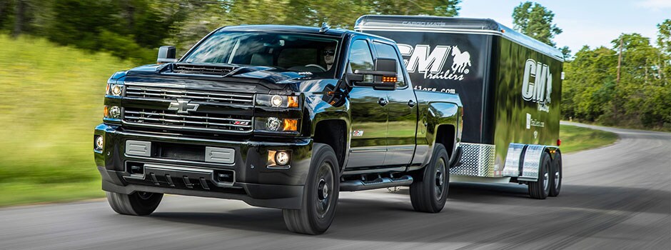 Chevrolet Silverado hauling a trailer